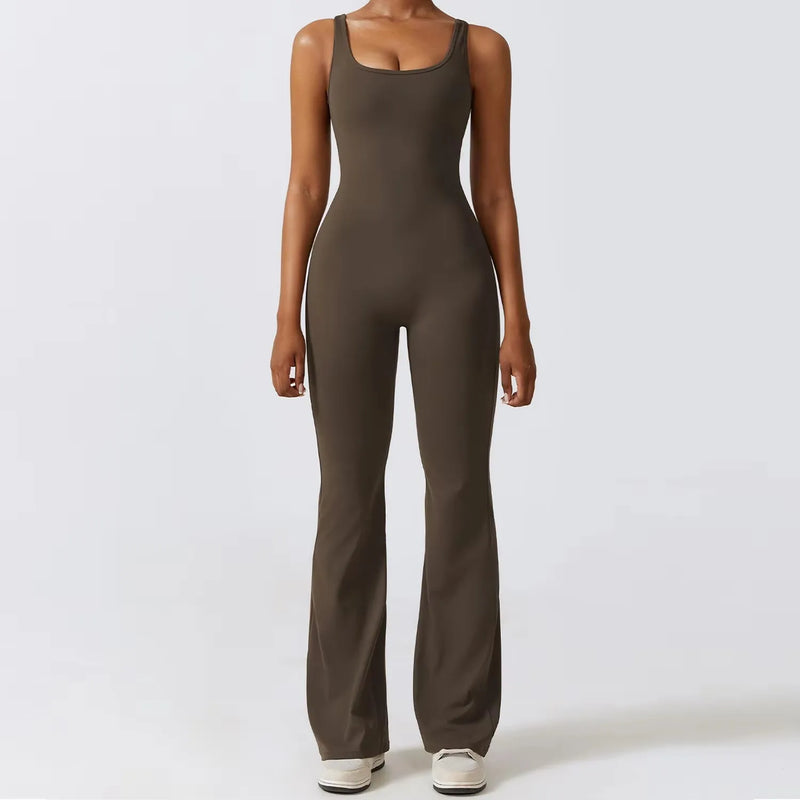 Flare Leg Active Jumpsuit