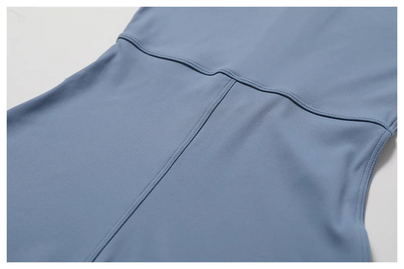 Long Sleeve Zip Fitness Jumpsuit