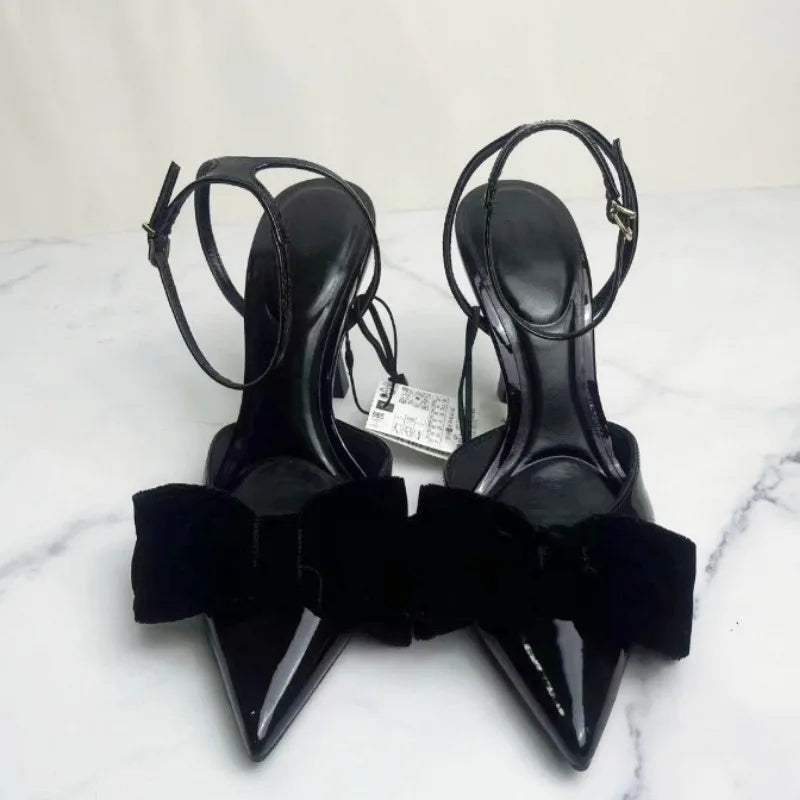 Bow Ankle Strap Heels