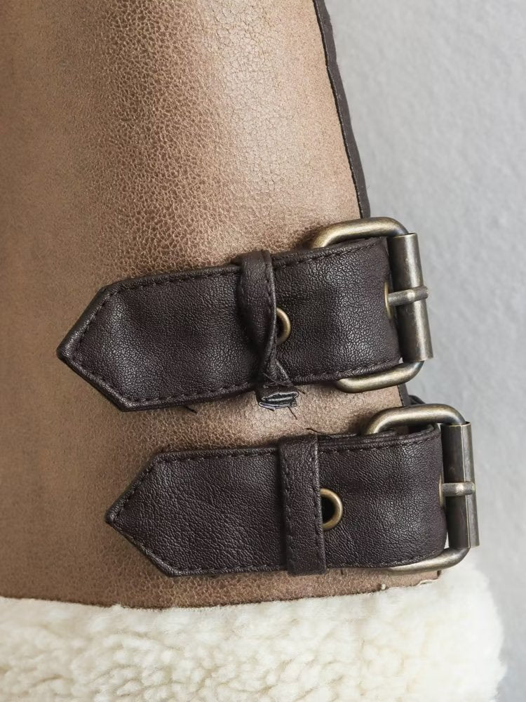 Faux Shearling Aviator Jacket