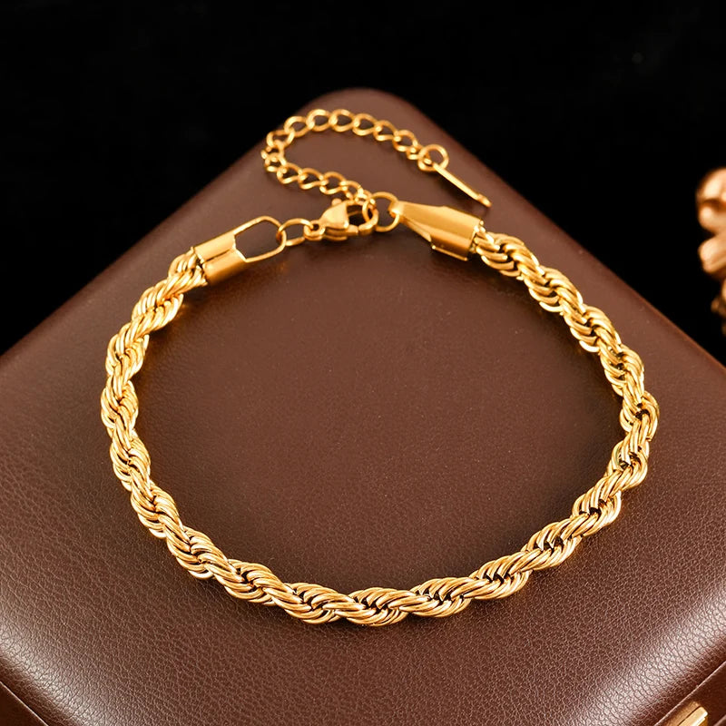 Twisted Rope Chain Bracelet
