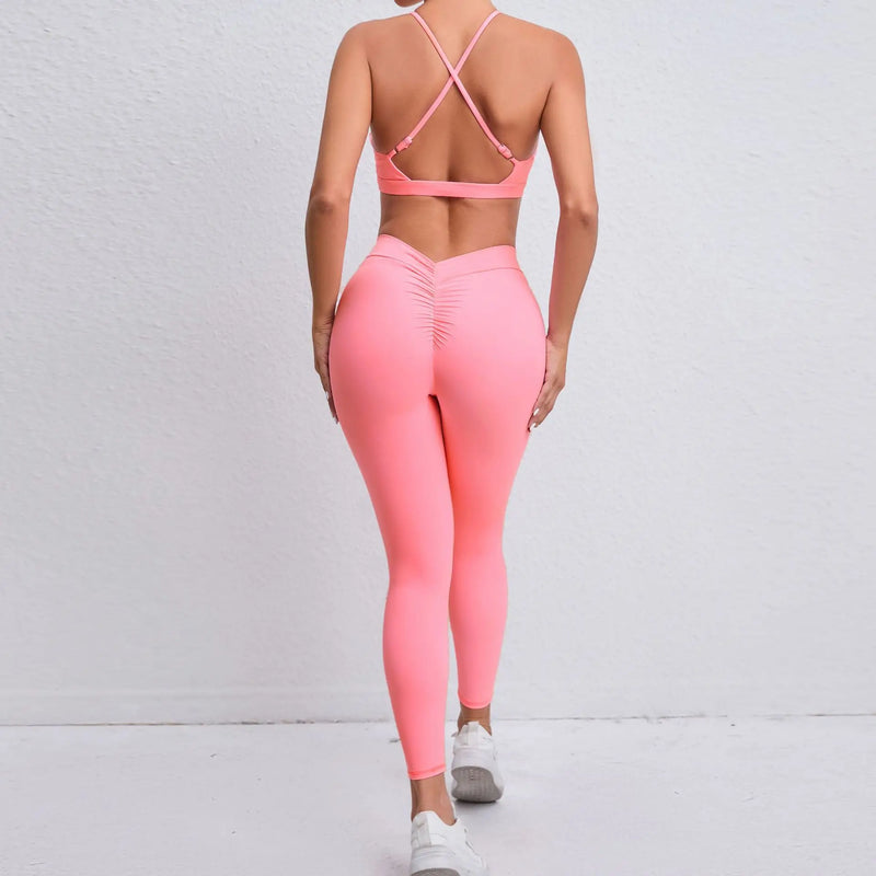 Keyhole Halter Leggings Set