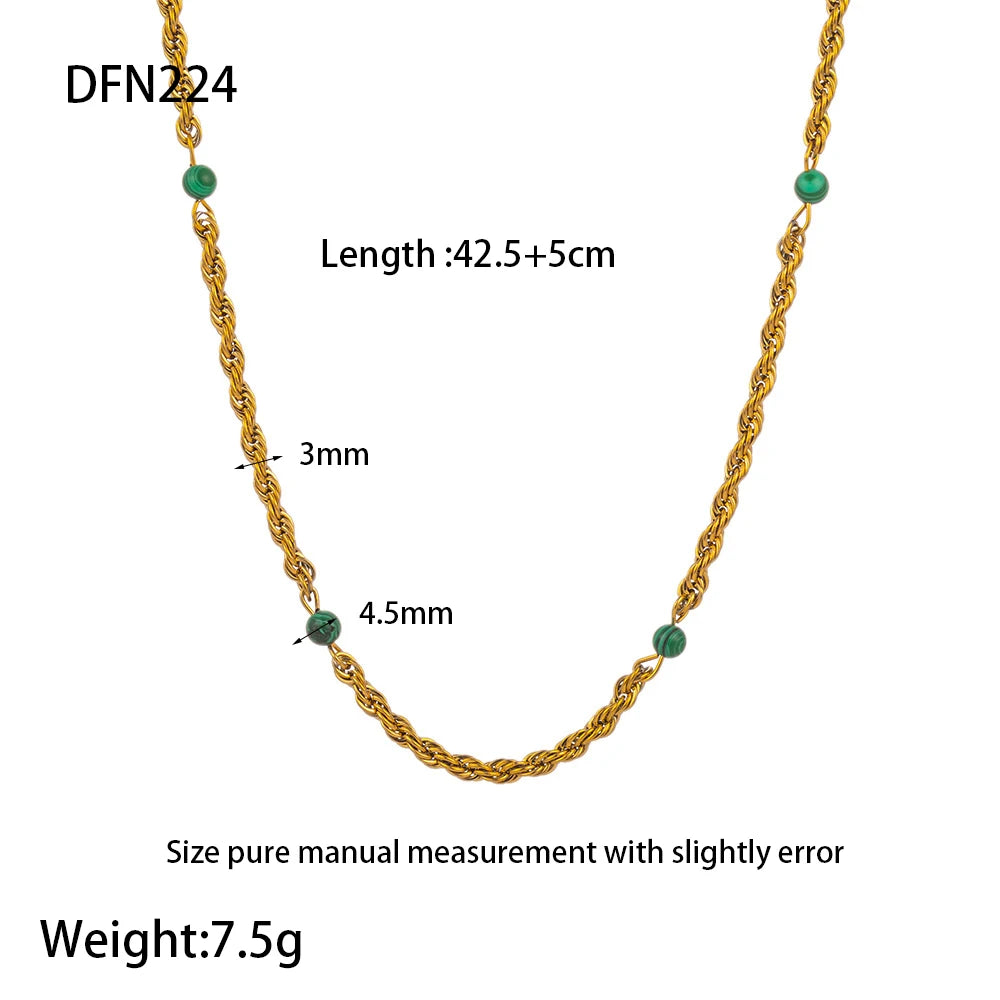 Rope Chain Beaded Necklace