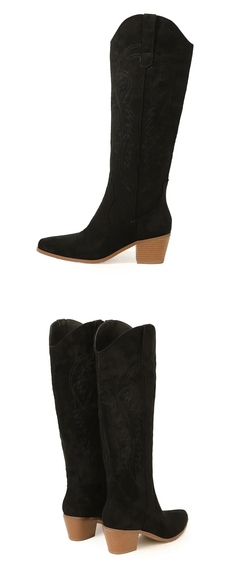 Classic Western Knee-High Boots