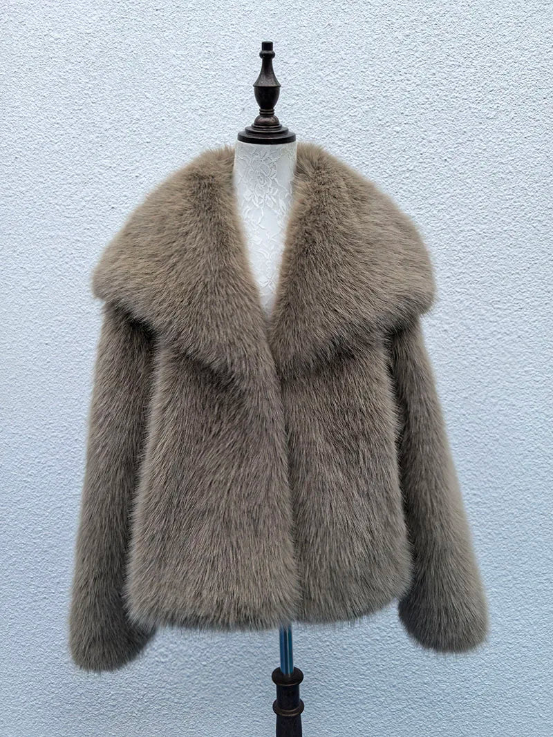 Espresso Luxe Fur Jacket
