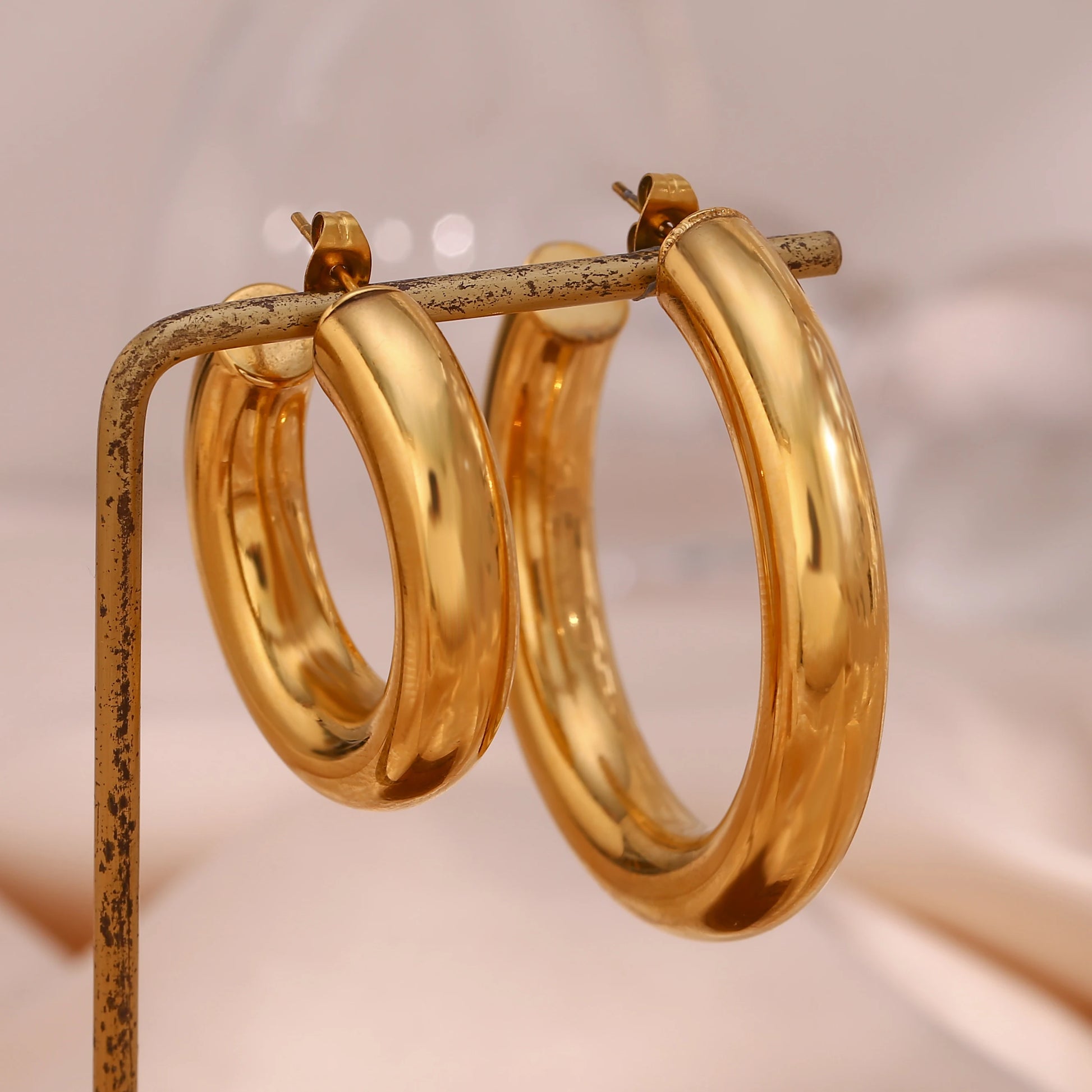 Bold Gold Hoop Earrings