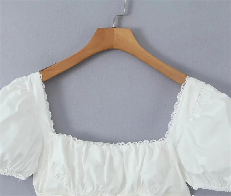 Puff Sleeve Corset Top