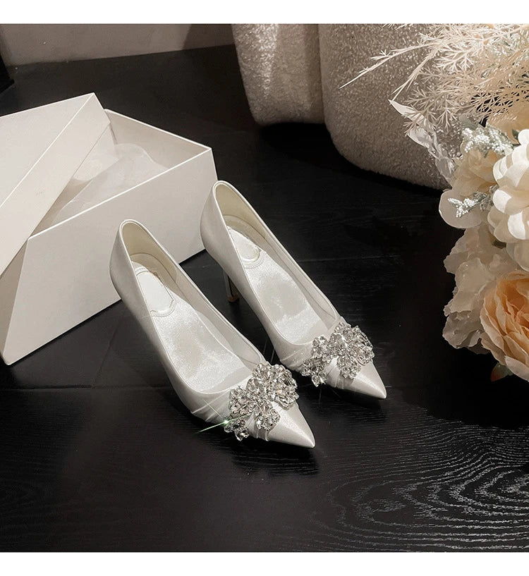 Rhinestone Embellished Stiletto Heels