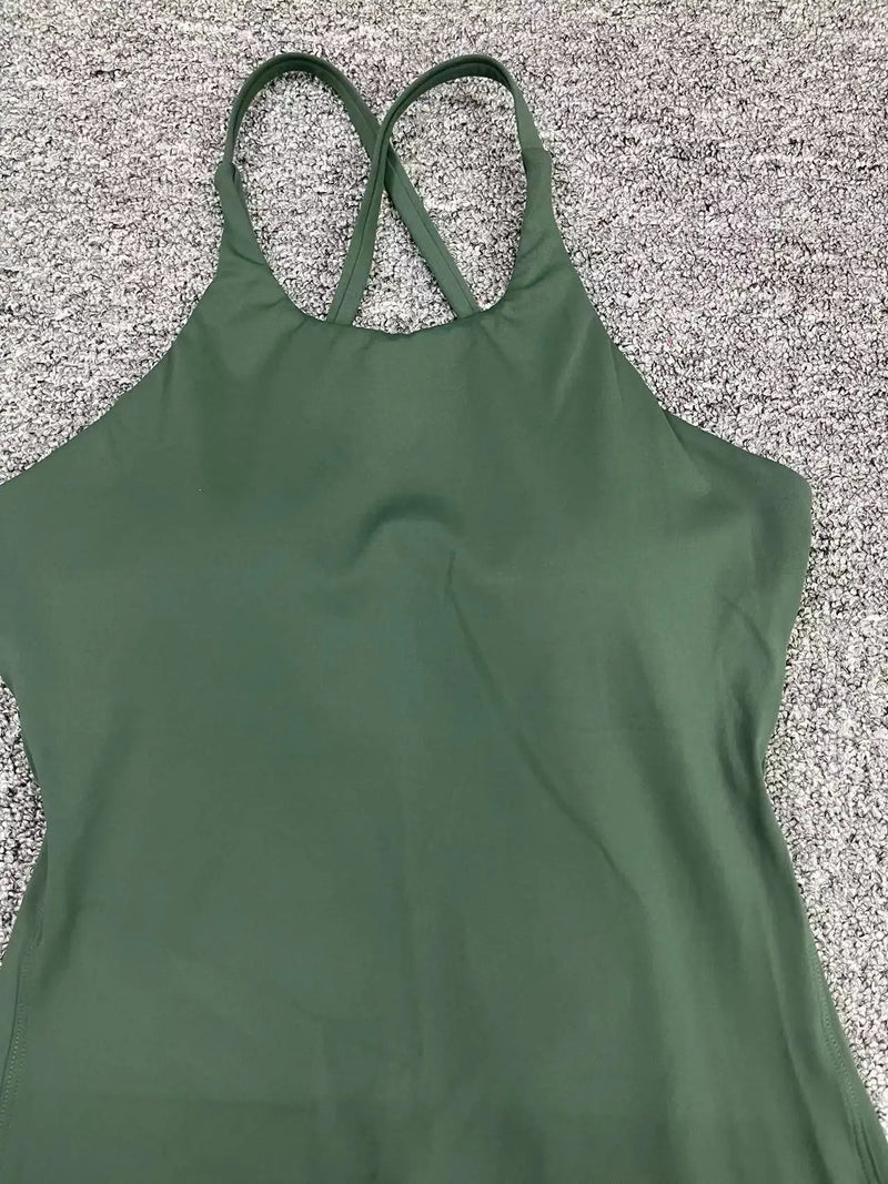 Navy Flared Workout Jumpsuit