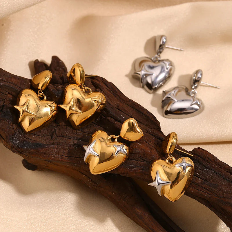 Heart Star Earrings