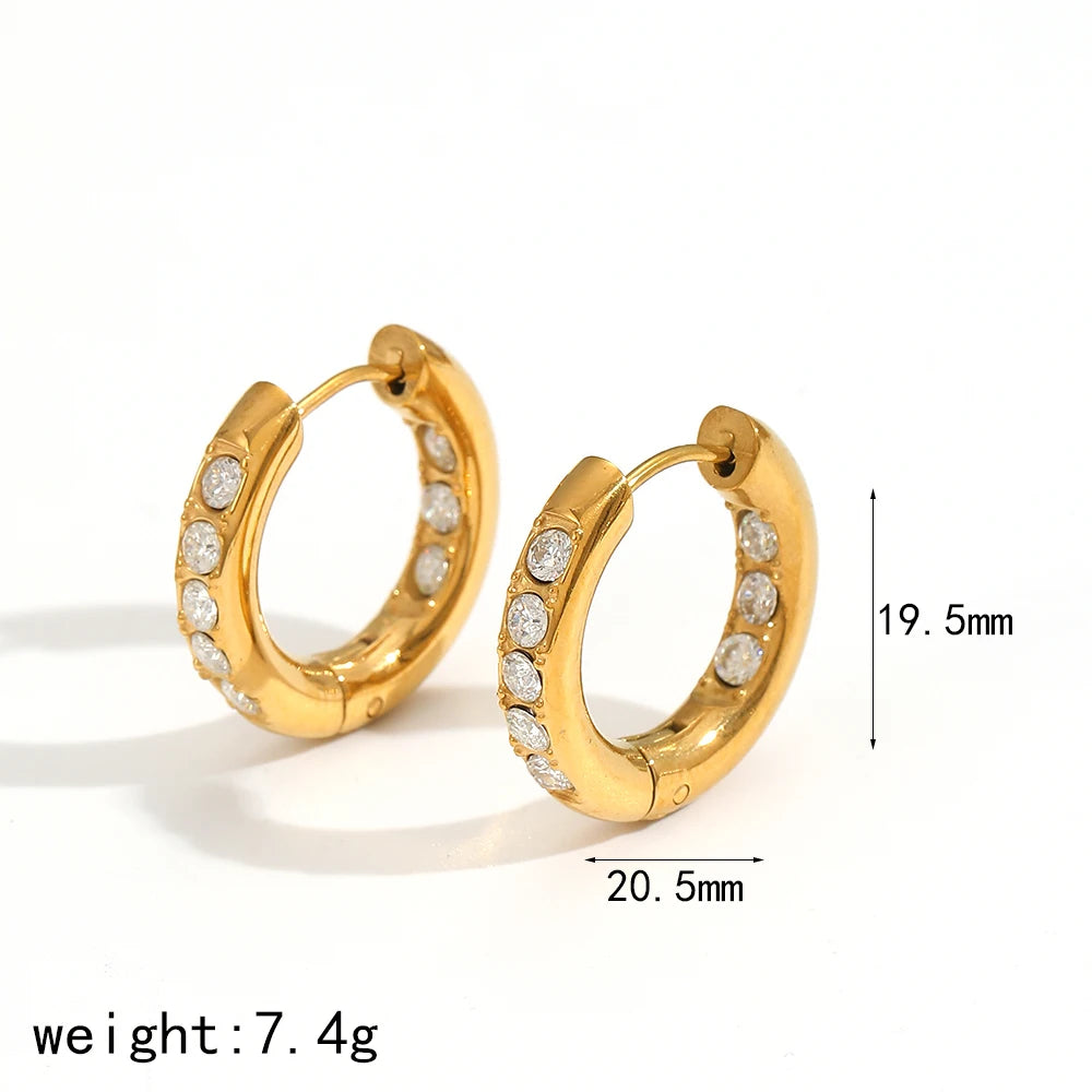 Mini Pavé Huggie Hoop Earrings
