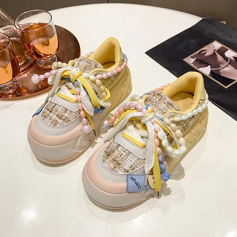 Pastel Pom Pom Sneakers