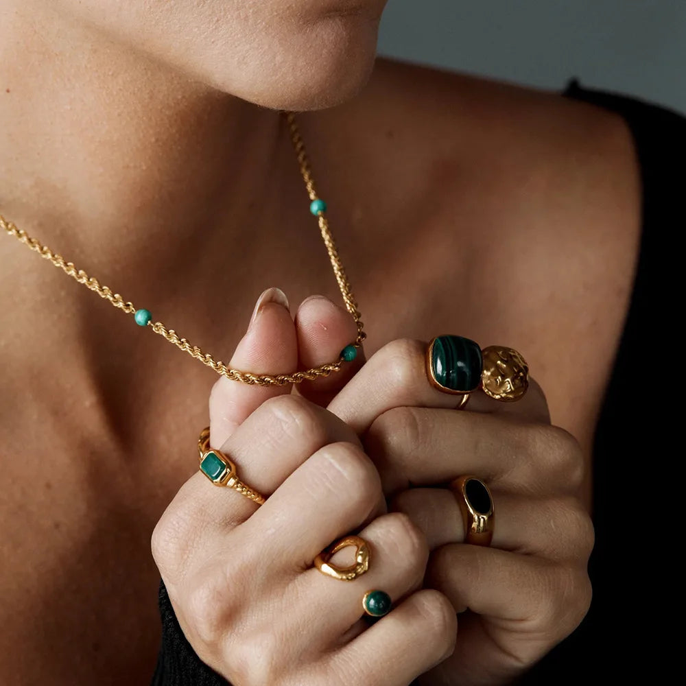 Rope Chain Beaded Necklace