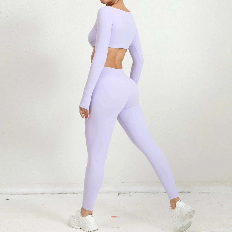 Seamless Long Sleeve Workout Set