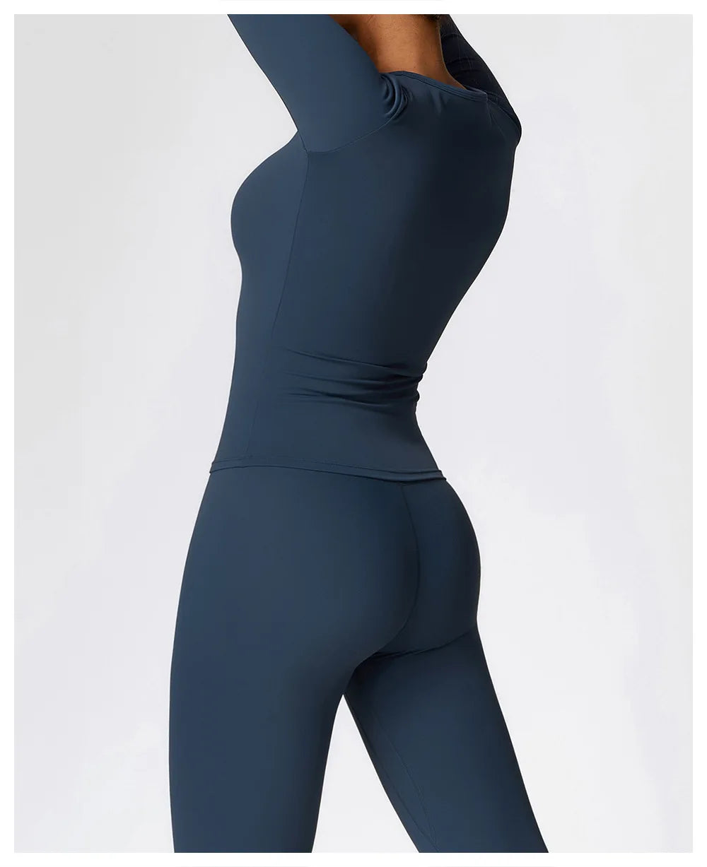 Thumbhole Long Sleeve Leggings Set