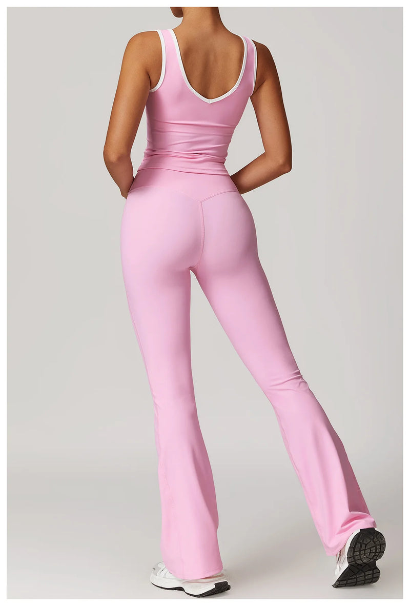 Crossover Flared Leggings Set