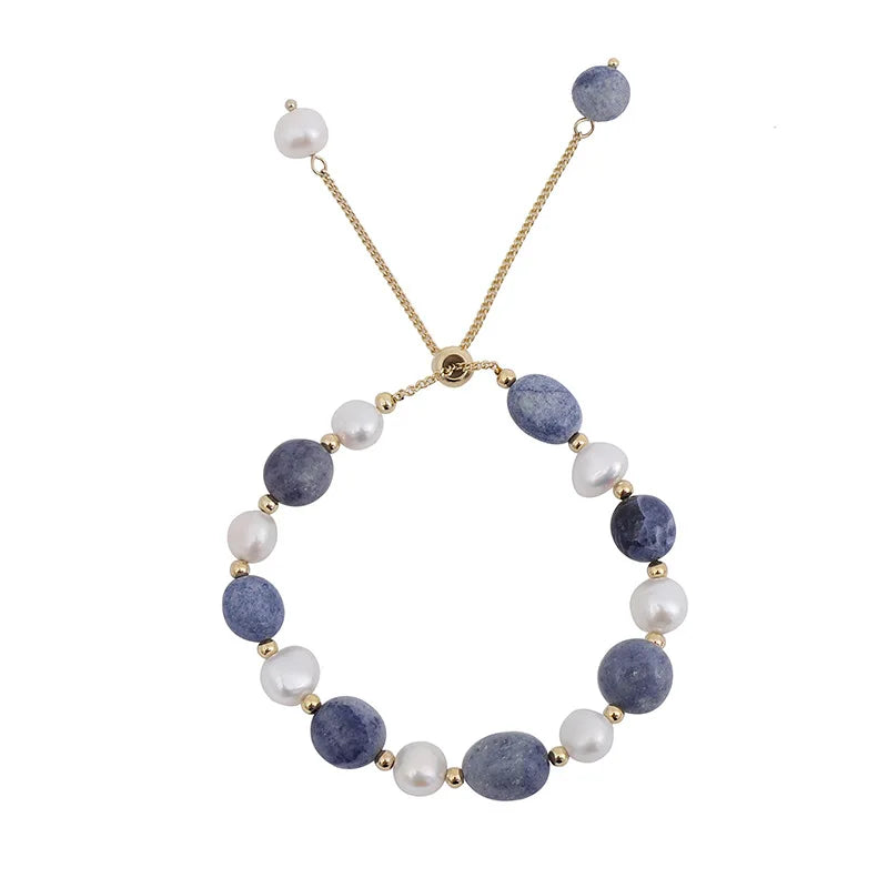Pearl & Gemstone Adjustable Bracelet