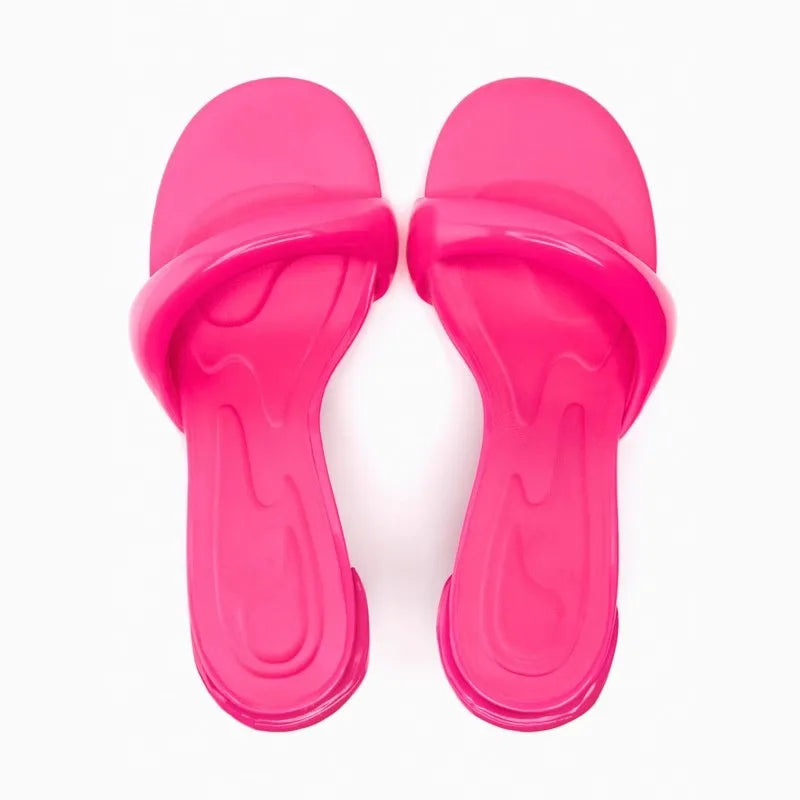 Minimalist Slip-On Heeled Sandals