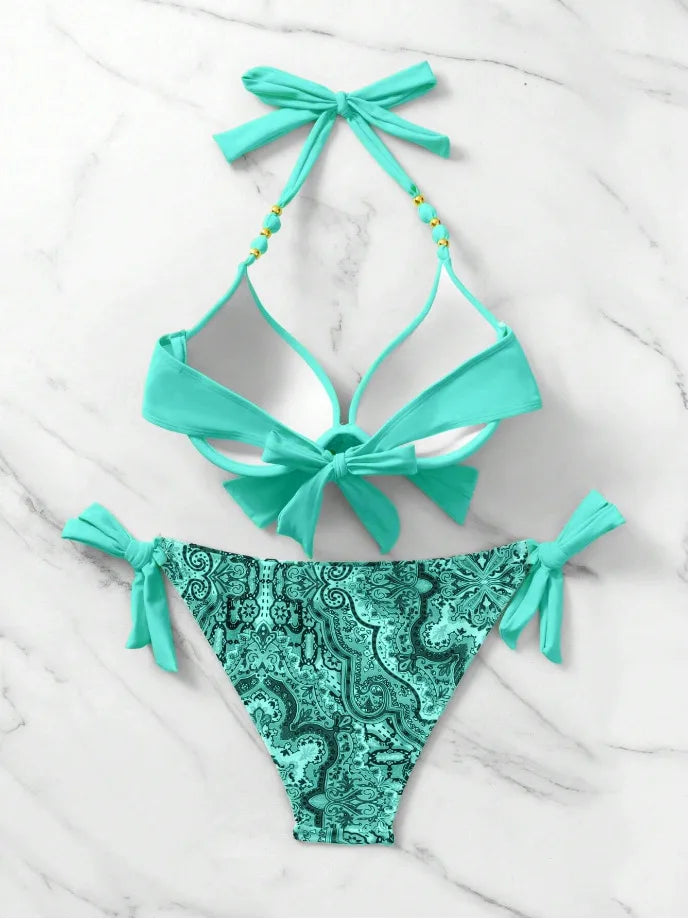 Halter Tie Bikini Set