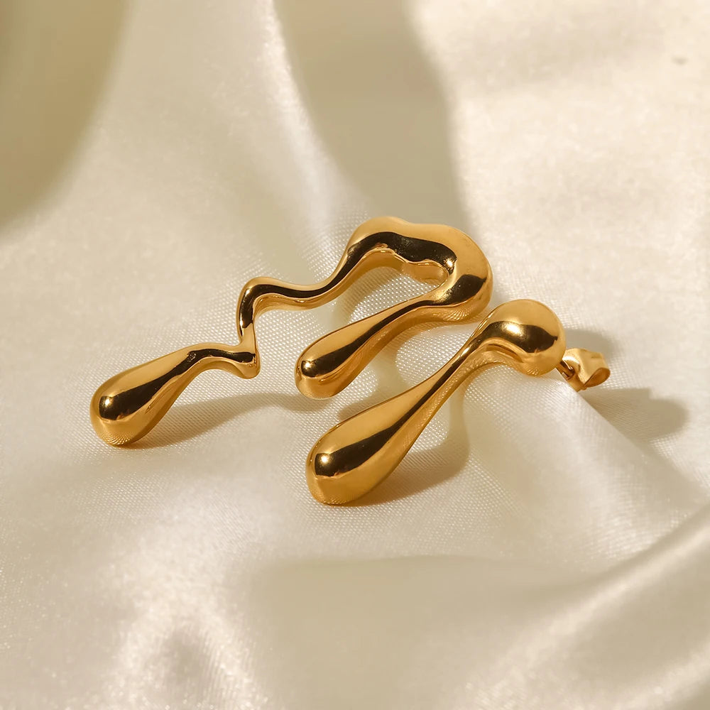 Molten Drip Statement Earrings