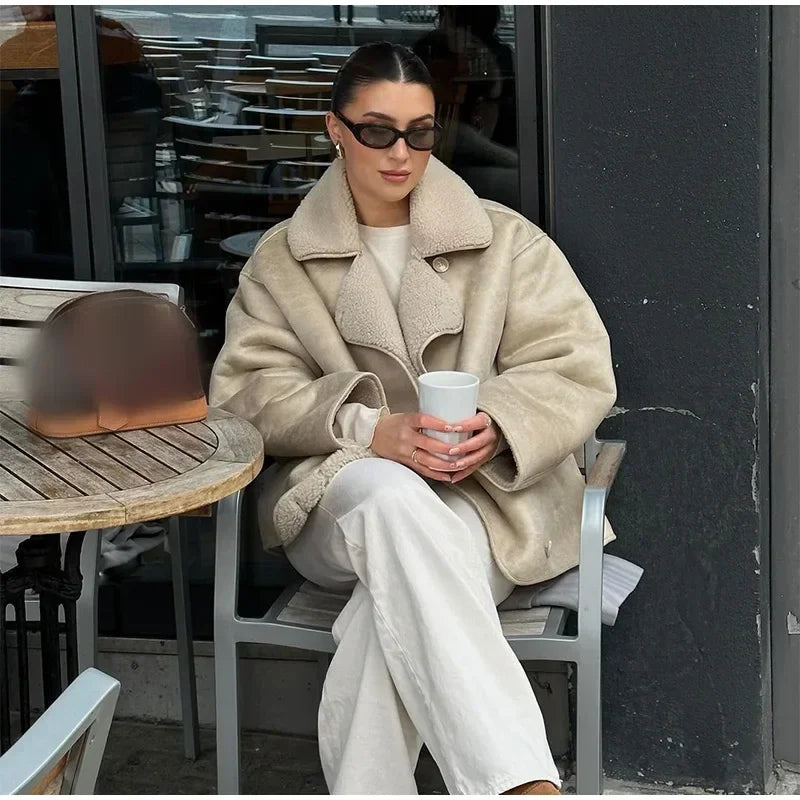 Oversized Faux Shearling Jacket