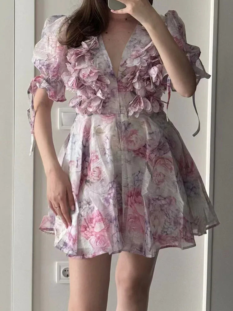 Bloom Whisper Organza Dress