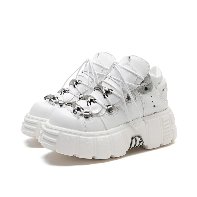 Gothic Platform Metal Sneakers
