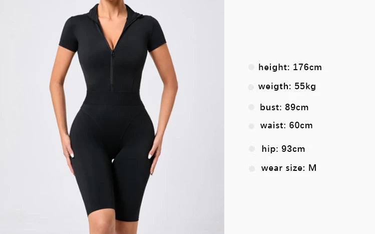 Short Sleeve Workout Jumpsuit