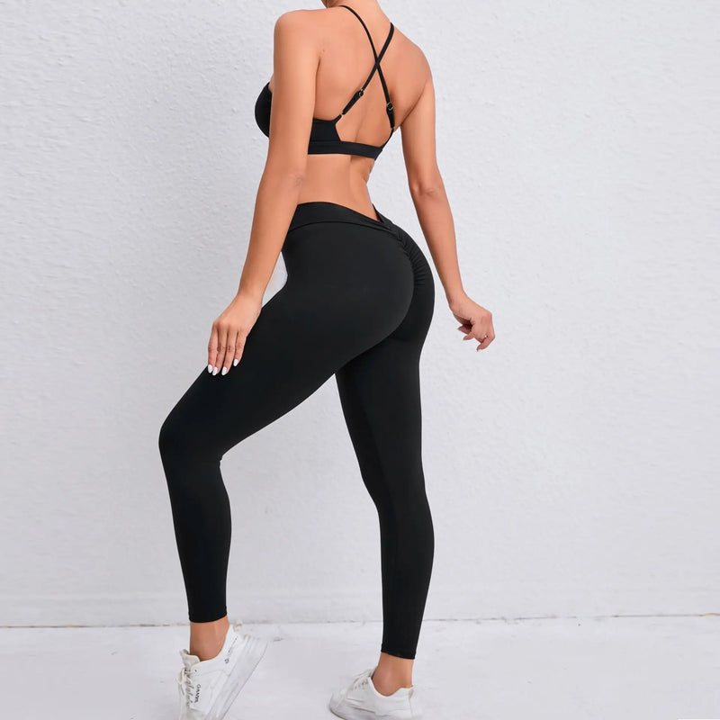 Keyhole Halter Leggings Set