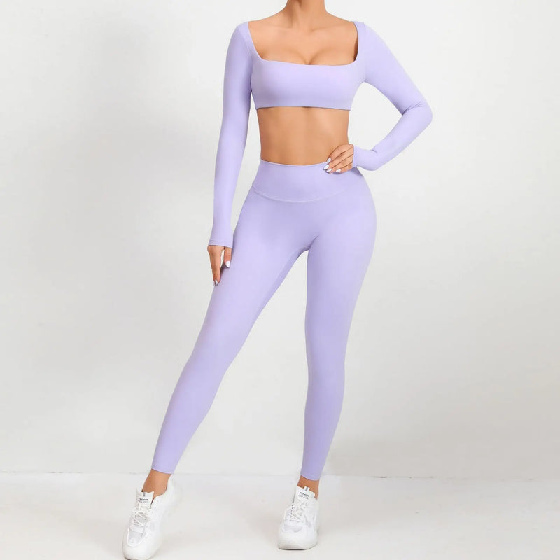 Seamless Long Sleeve Workout Set