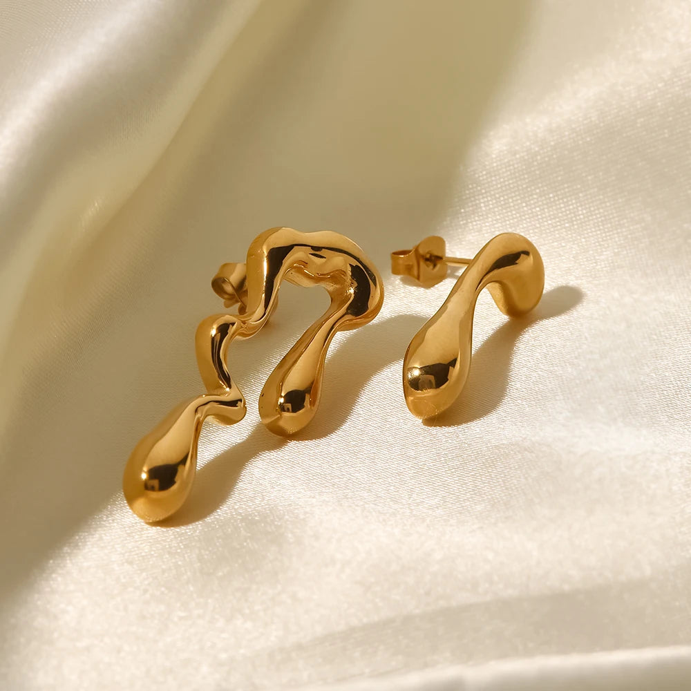 Molten Drip Statement Earrings