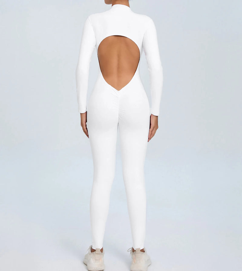 Backless SculptFit Long Sleeve Jumpsuit