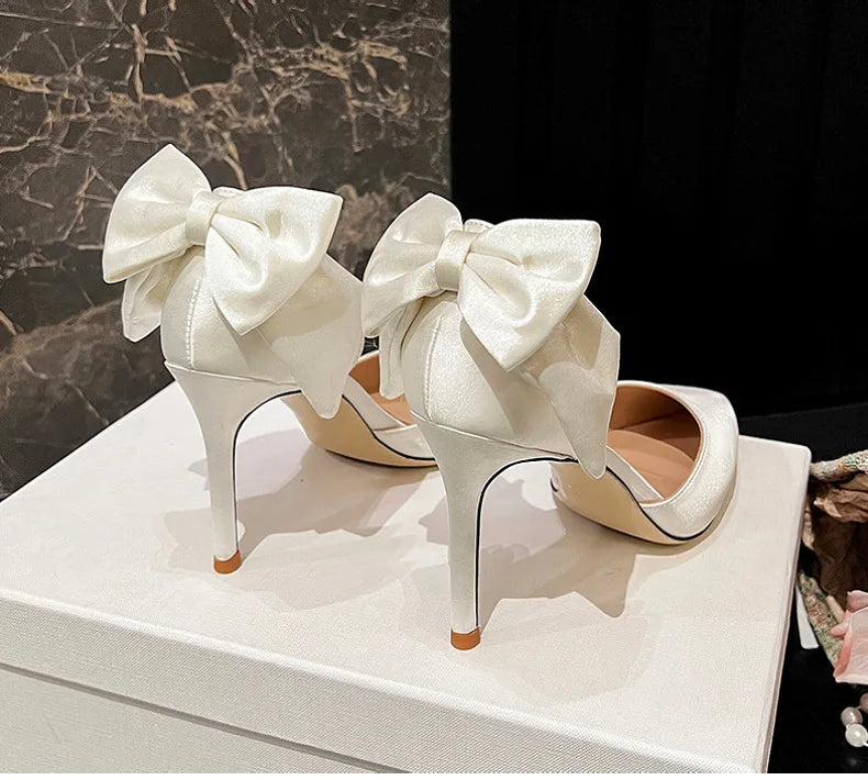 Bow Ankle Strap Pumps