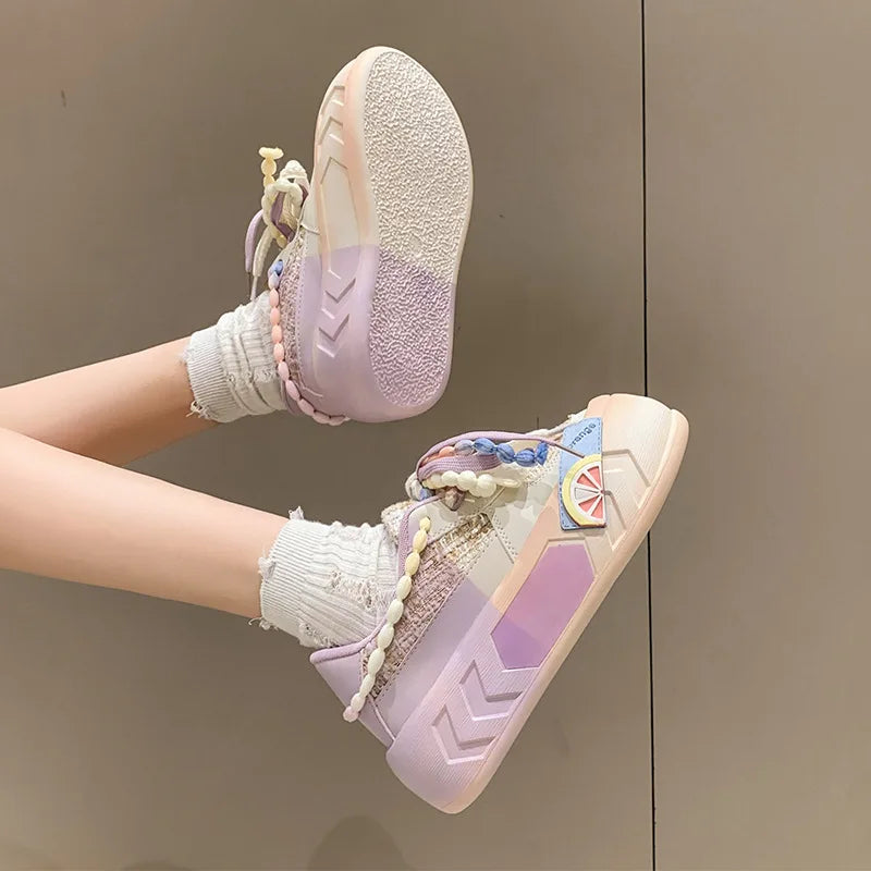 Pastel Pom Pom Sneakers