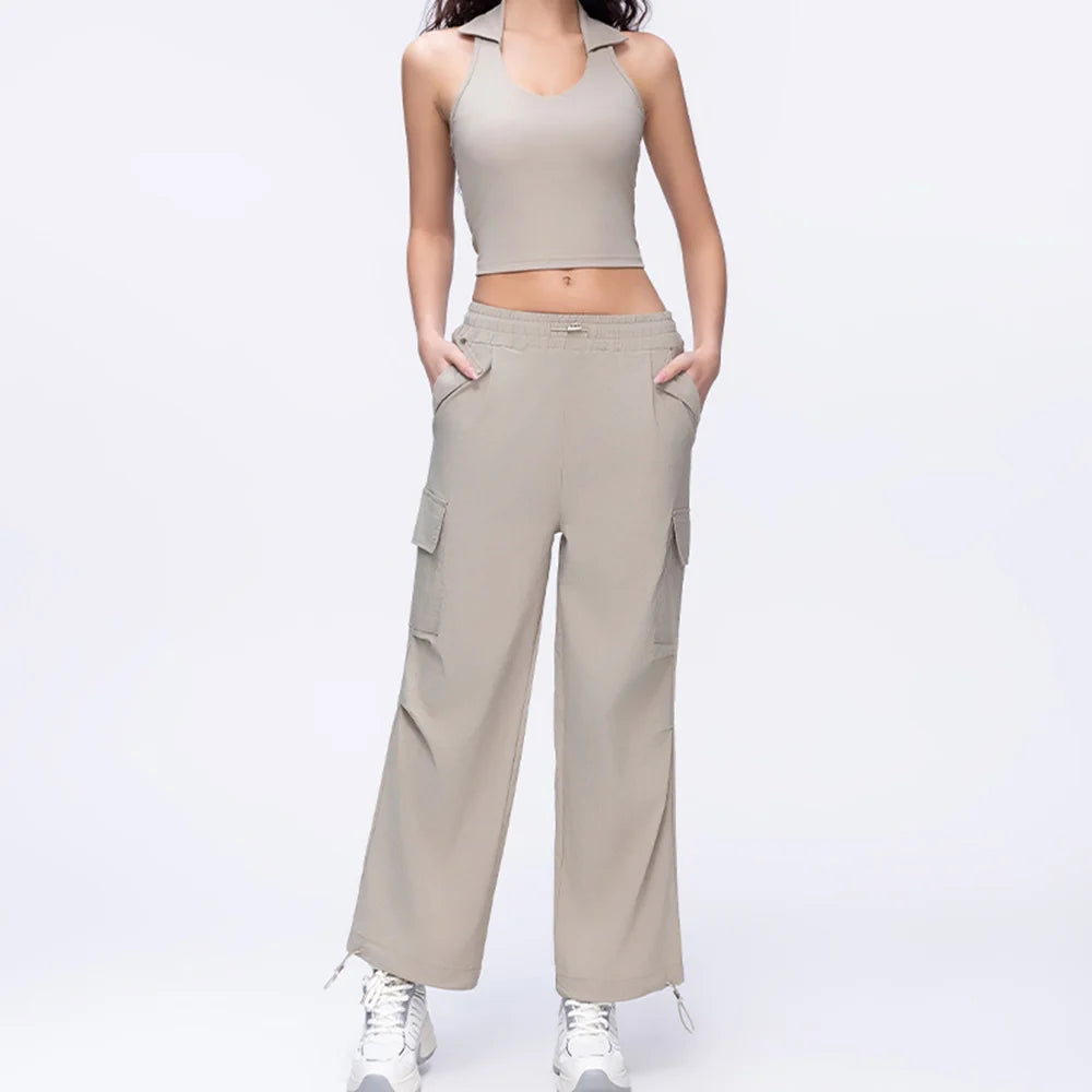 Polo Halter & Cargo Pants Set