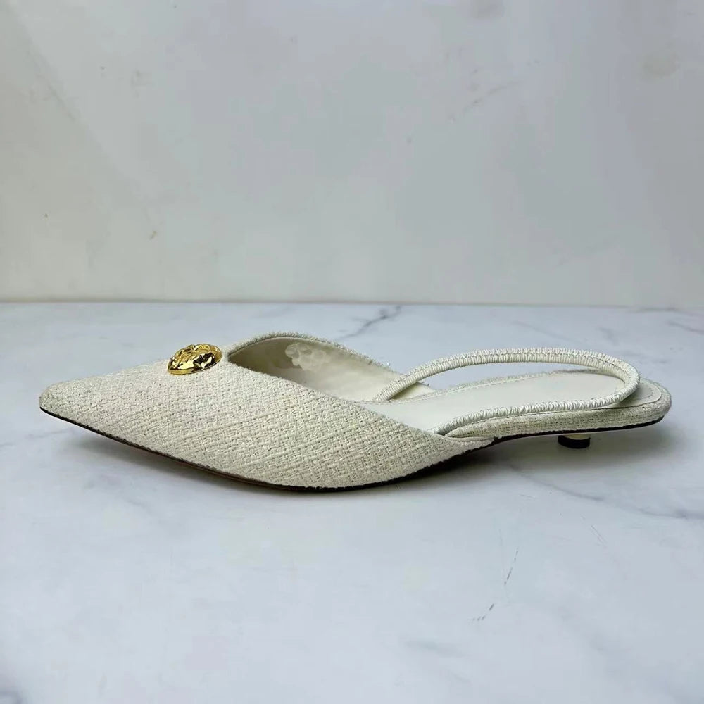 Pointed Toe Slingback Flats