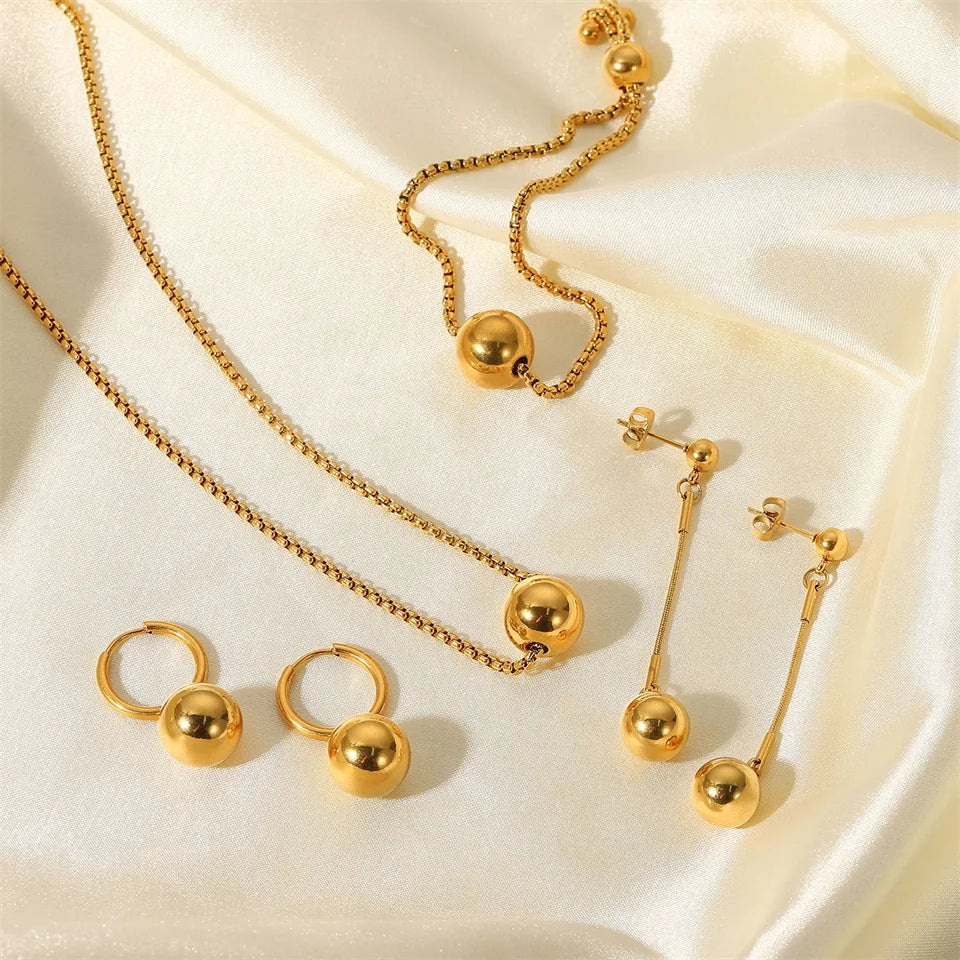 Golden Sphere Jewelry Set