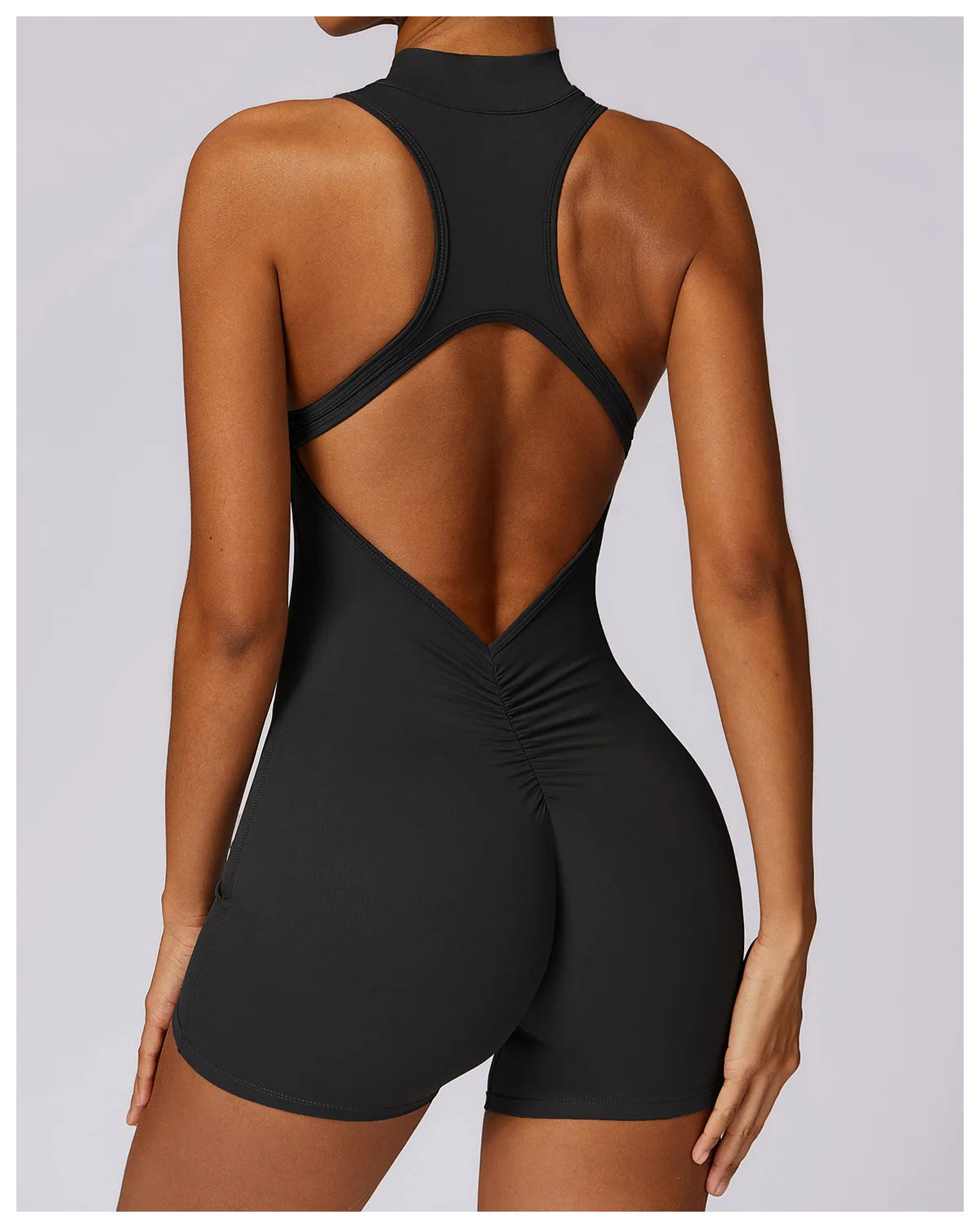One Shoulder Biker Shorts Set