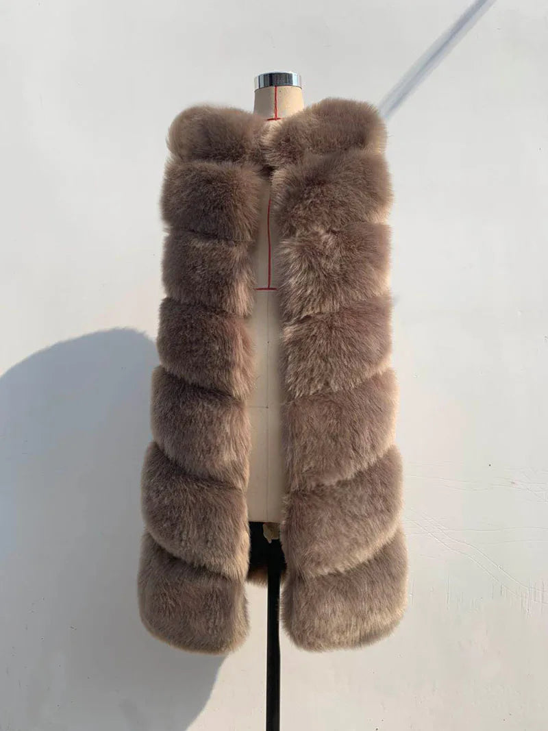 Luxe Cascade Fox Fur Vest