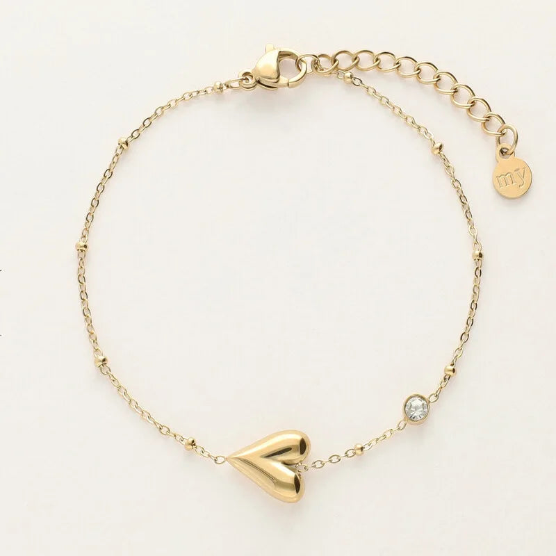 Dainty Charm Chain Bracelet Set