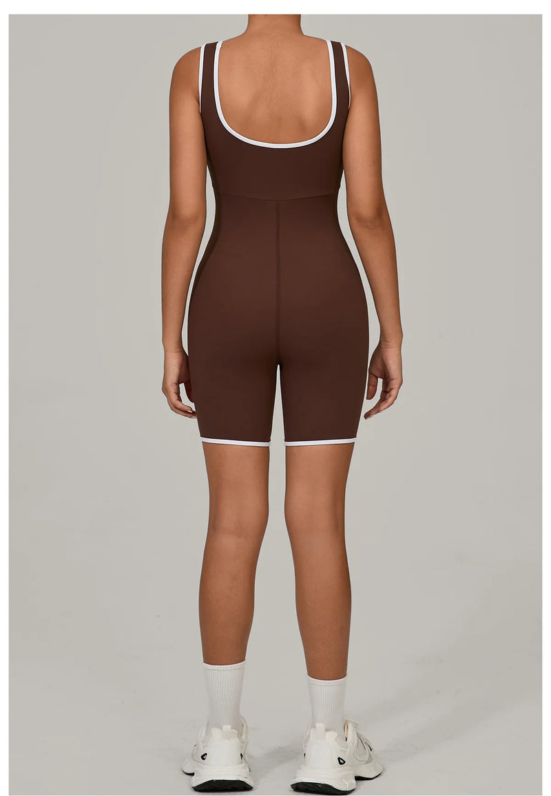 Square Neck Active Romper