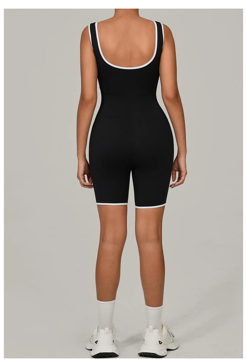 Square Neck Active Romper