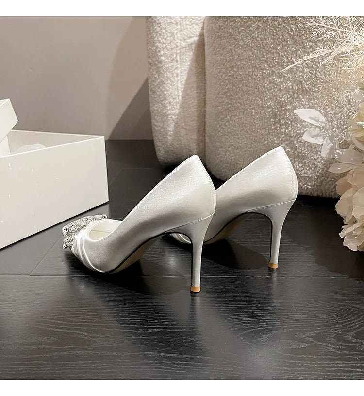Rhinestone Embellished Stiletto Heels