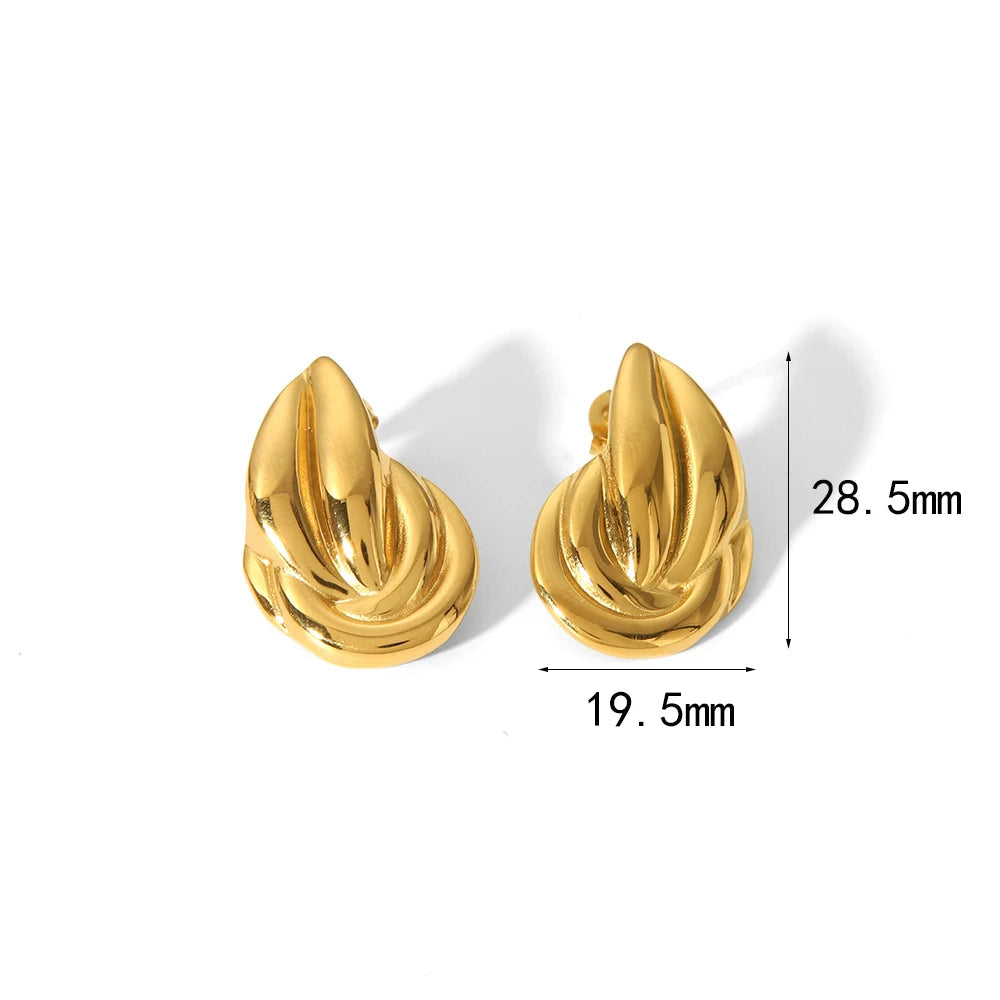 Retro Sculpted Statement Earrings