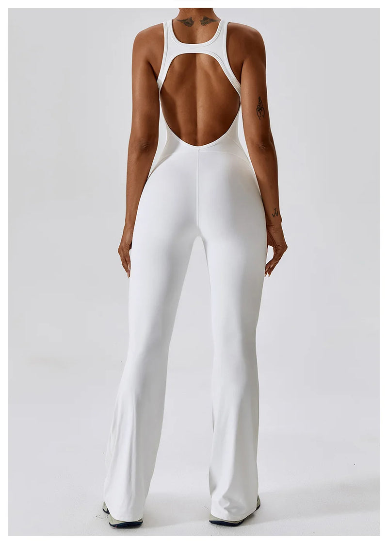 Open-Back Flare Jumpsuit