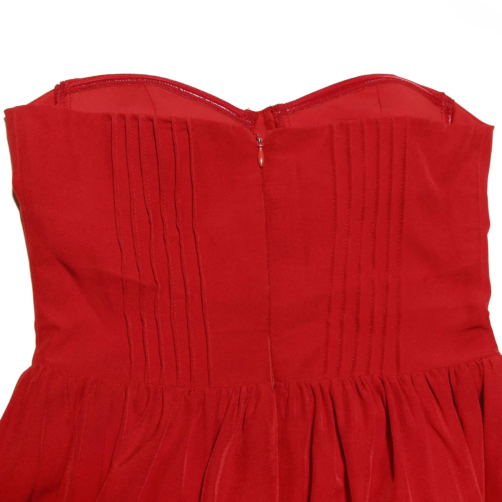 Strapless A-Line Midi Dress