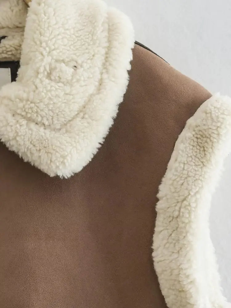 Faux Shearling Aviator Jacket