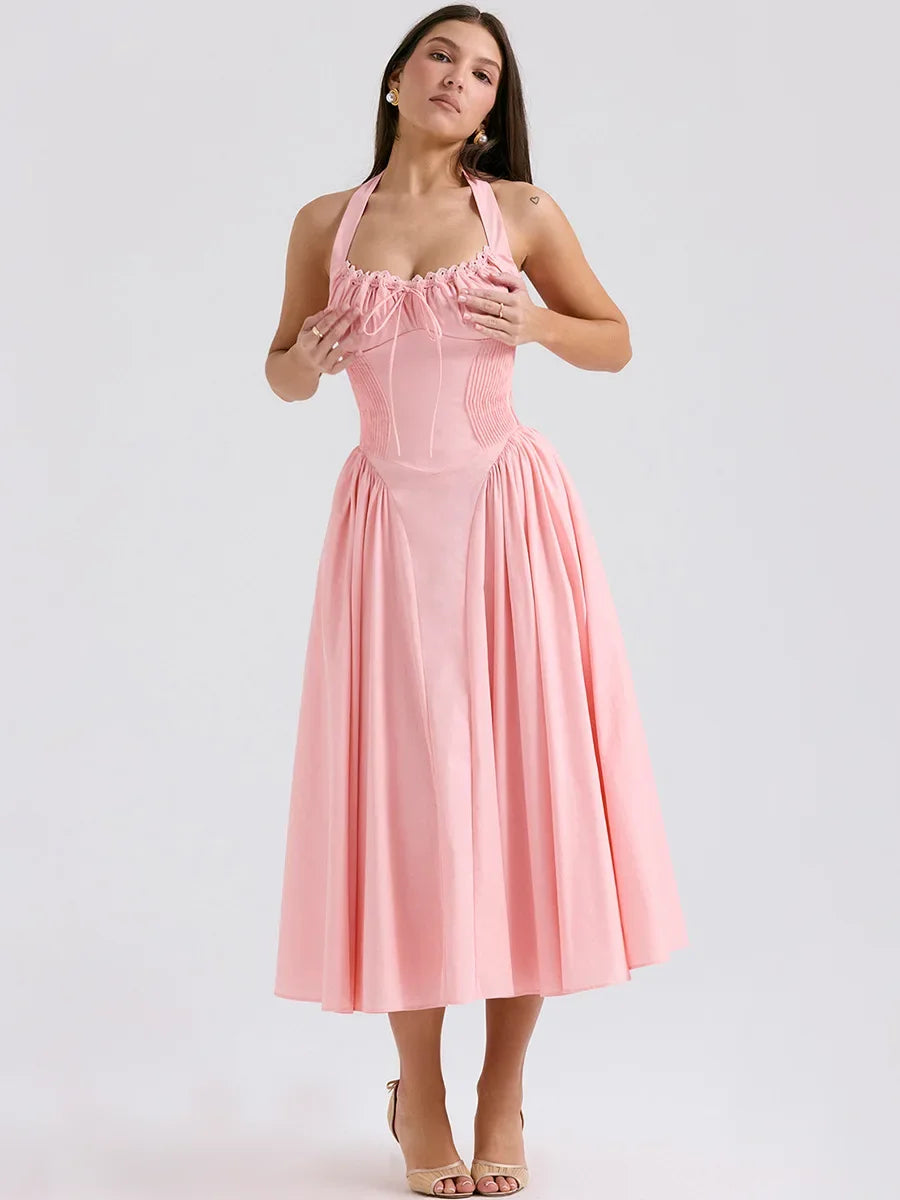 Valencia Halter Midi Dress