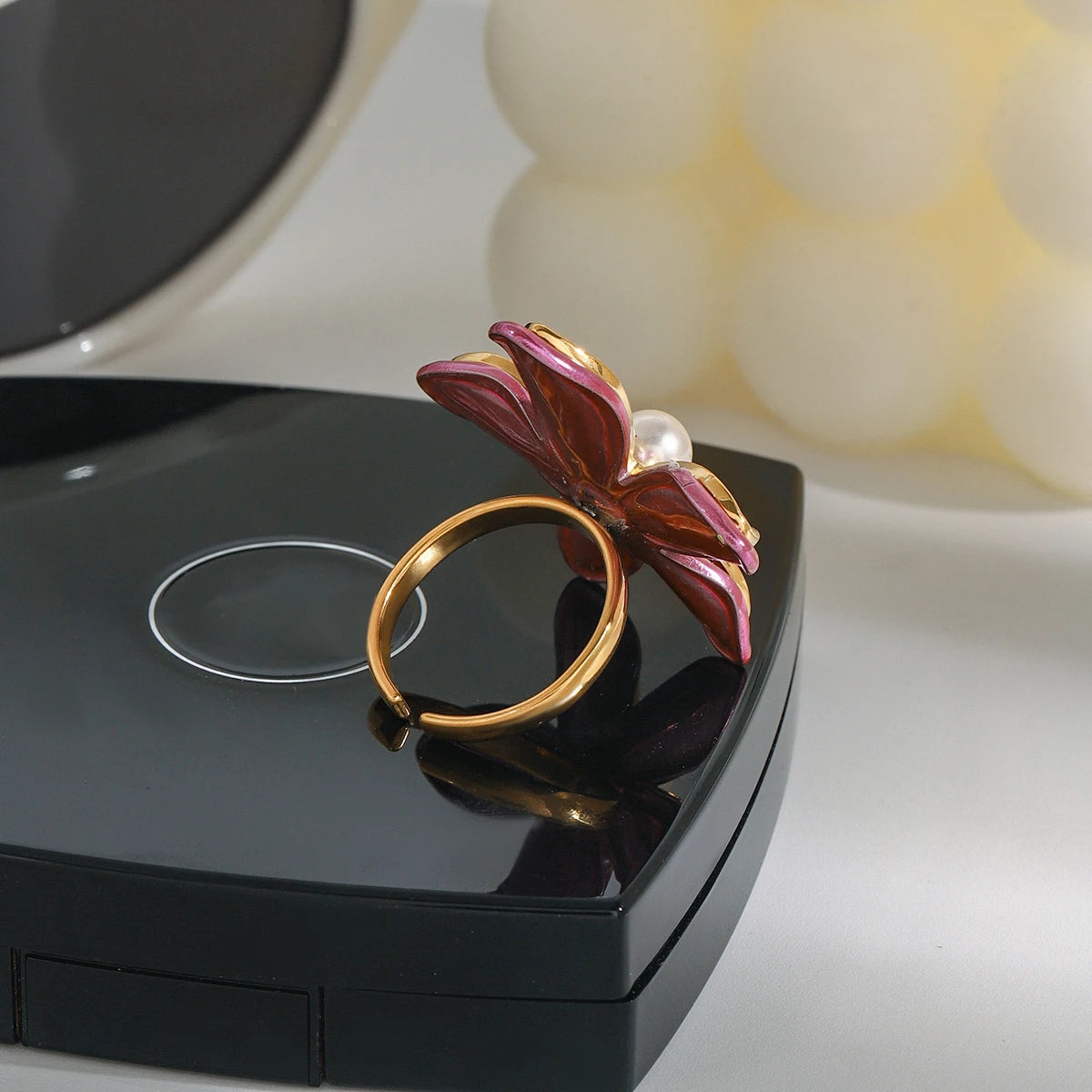 Pearl Petal Bloom Statement Ring