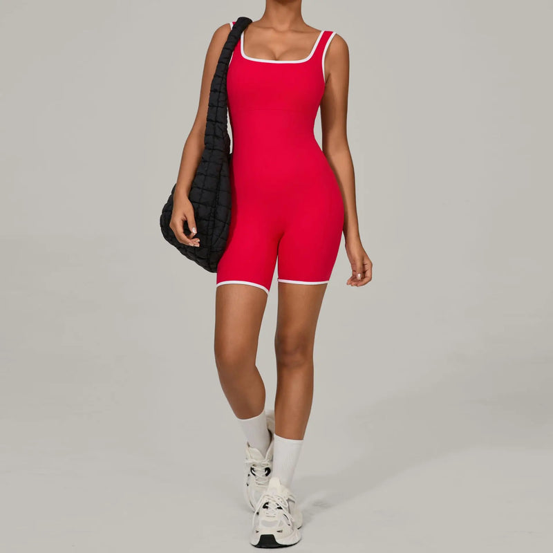Square Neck Active Romper